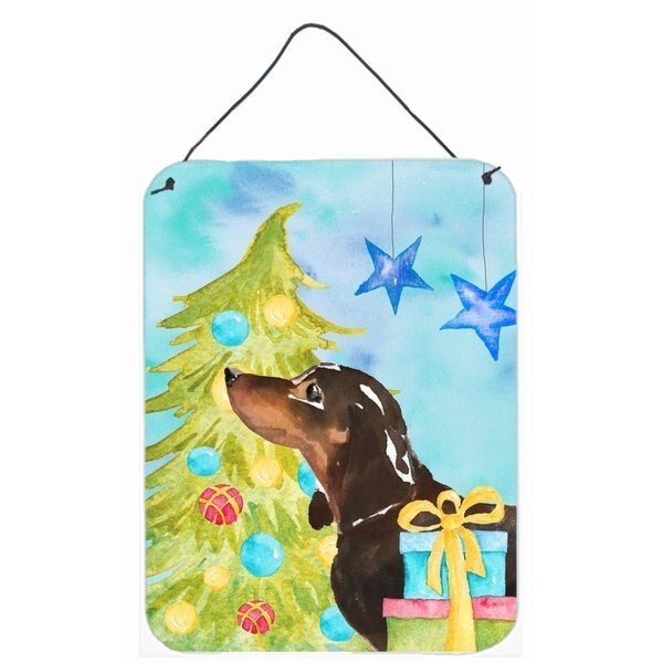 Black and Tan Dachshund Christmas Wall or Door Hanging Prints, Carolines Treasures, Mfr#: BB9405DS1216